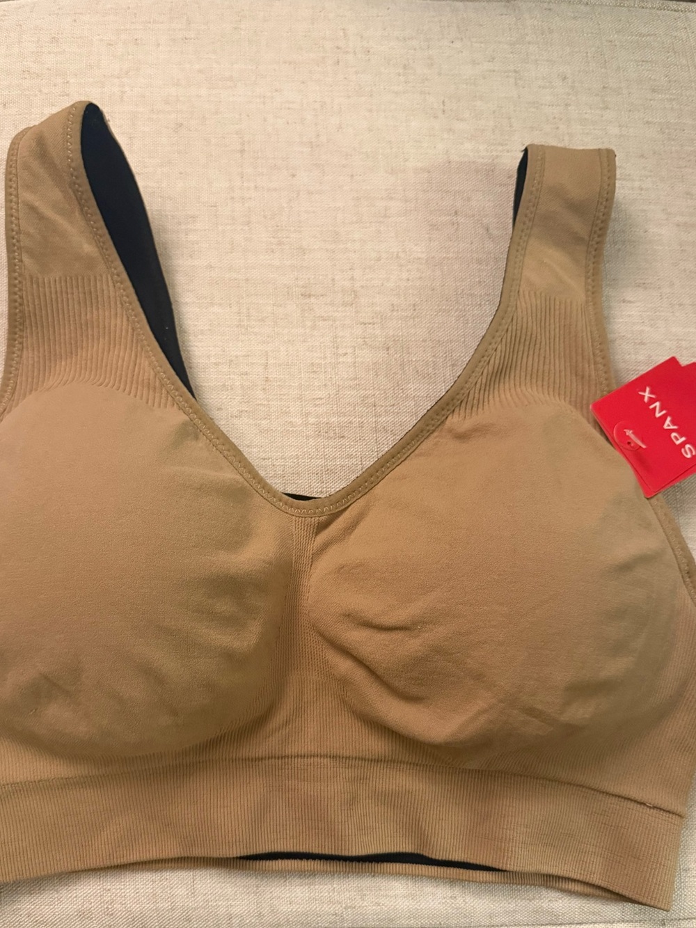 NEW SPANX Breast of Both Worlds Reversible Comfort Bra Black and Nude Beige
